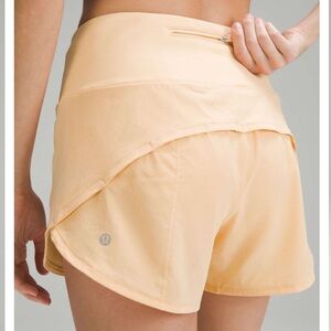 Lululemon Speed Up  Shorts Size 6 Orange Summer Glow SUMG Lined